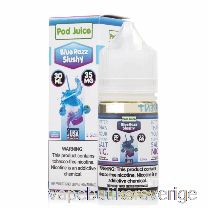 Vape Sverige Blue Razz Slushy - Pod Juice - 30ml 10mg